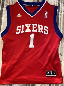 PHILADELPHIA 76 ERS CARTER WILLIAMS NBA Jersey #1 ADIDAS YOUTH MEDIUM Red - Picture 1 of 5