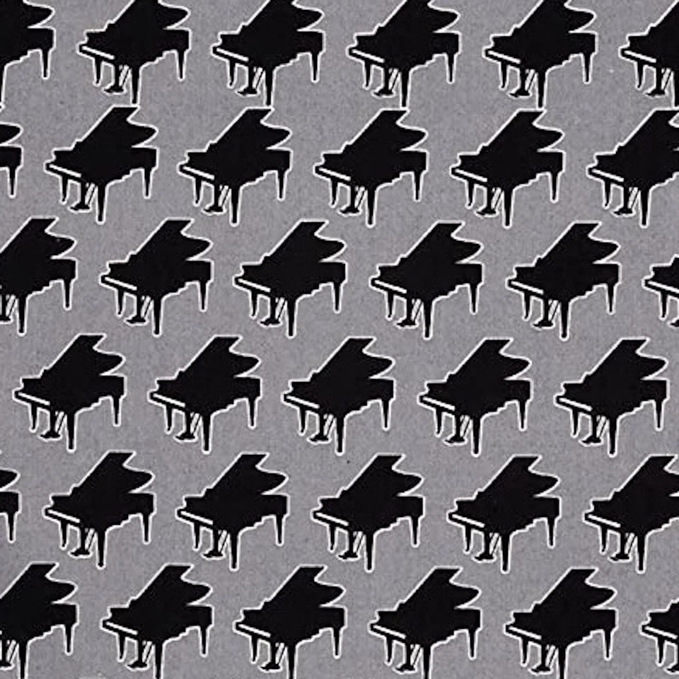 Perfect Pitch Pianos Gray 100% Cotton Fabric by The Yard - Image 1 of 1