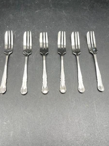 Vintage E.Viners Sterling Silver Set of Six Pastry Forks Sheffield England 1966 - Picture 1 of 8