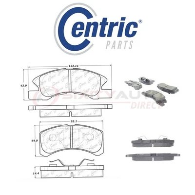 Centric Ceramic Disc Brake Pads w Shims for 2015-2017 Dodge Attitude 1.2L L3 tr Foto 1 de 4