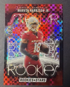 2024 Panini Rookies & Stars Marvin Harrison Jr Stellar Rookies Red Plaid Arizona - Picture 1 of 2