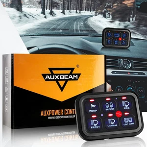 Caja de sistema de relé de control de circuito de 6 velocidades Auxbeam panel táctil delgado universal - Imagen 1 de 7
