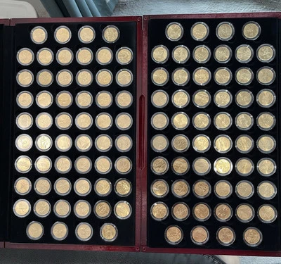 1999-2009 24k Gold Layer State Quarters & Territories P &D Mints With Box & COA - Image 1 of 4