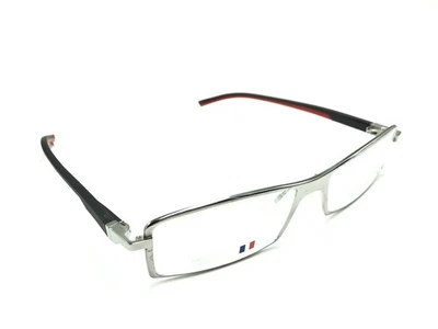 Marco de gafas TAG HEUER TH 0802 002 cromo cepillado negro rojo 56-16-142 Francia Foto 1 de 4