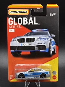 2022 MATCHBOX 1:64 MBX GLOBAL SERIES 3/12 SILVER BMW M5 POLICE - Picture 1 of 2