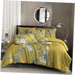 Blumen Bettdecke Set Twin weiche süße Blumen Bettwäsche Twin (68"x90") Vögel - Bild 1 von 8