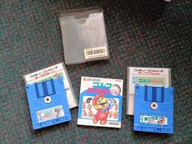 Lot of 2 Nintendo Famicom Disk System Mario Golf Course Japan, US.  NOT WORKING