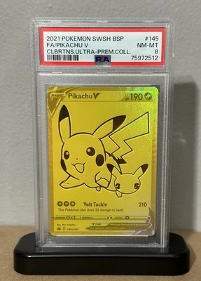 POKEMON PIKACHU V #145 CELEBRATIONS UPC PSA 8 - Image 1 of 2