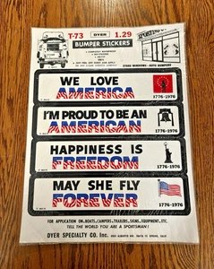 America's Bicentennial Bumper Sticker New Patriotic USA Vintage 1776-1976 T-73 - Picture 1 of 4