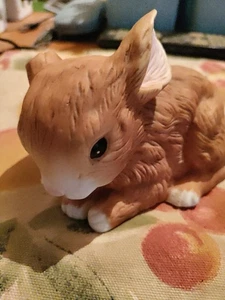 PAAR Kuschelbabys Keramik Hase Kaninchen braun The Sculpture Collection 1988 - Bild 1 von 12