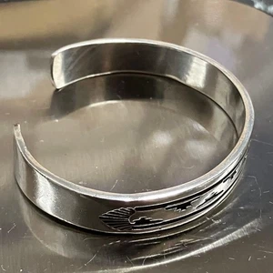 Rare Vintage DARIN BILL Navajo Sterling Silver Bracelet BANGLE - Bild 1 von 14