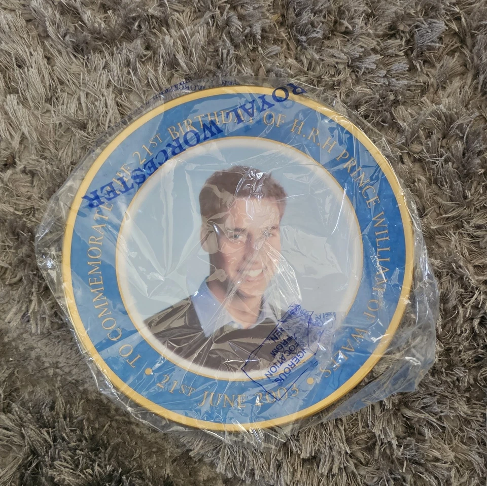 Royal Worcester Prince William 21st Birthday Plate Boxed Limited Edition British - Image 1 of 1