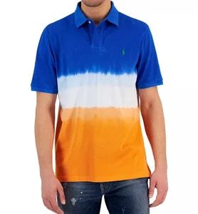 Polo Ralph Lauren Poloshirt Herren XL orange blau weiß Batik klassische Passform neu mit Etikett - Bild 1 von 8
