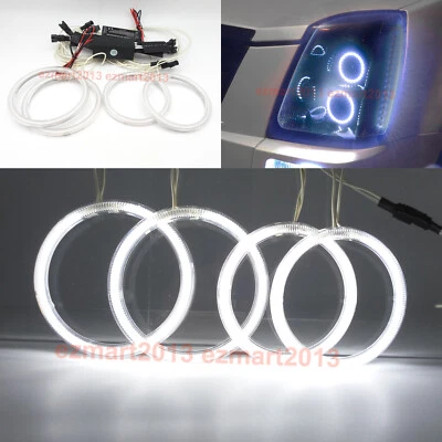 para Cadillac SRX 2004-2009 Faro CCFL Halo Anillos Diablo Ángel Ojo Lámpara DRL Foto 1 de 4