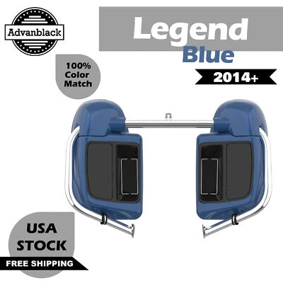 Carenado ventilado inferior azul Legend de 6,5"" para Harley Davidson 14+ Foto 1 de 4