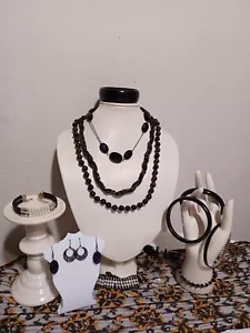 Vintage schwarzer Schmuck Set - Bild 1 von 24