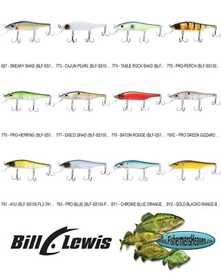 Bill Lewis Jerkbait SCOPE-STIK (SS120-SSP10) SUSPENSIÓN Elige 17 Señuelos de Color Foto 1 de 4