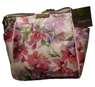 New Liz Claiborne Lola Floral Crossbody Handbag Lillies Dream Lilc Zip Closure - Image 1 of 4