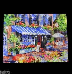 Leanin Tree Cafe Bistro Courtyard Blank Greeting Card Multi Color R316 - Picture 1 of 2