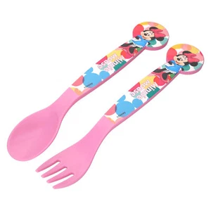 Minnie Mouse cubiertos para niños cubiertos para bebés 18 meses cuchara tenedor cubiertos para comer - Imagen 1 de 4