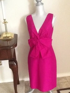 KATE SPADE $395 Blaine Bow lined SILK Dress in Pinky Purple, 6 NWOT NEW - Picture 1 of 6