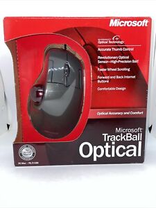 Vintage Microsoft TrackBall Optical Mouse Accuracy Comfort PC Mac X08-70346