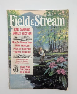 Field & Stream Feb 1964 vintage hunting & fishing mag beautiful painted cover - Picture 1 of 4