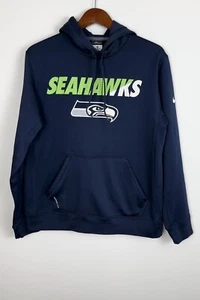 Seattle Seahawks Nike NFL Therma Fit Hoodie Sweatshirt Men’s Medium Blue Green - Picture 1 of 9