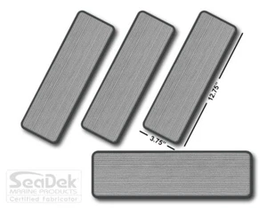 SeaDek Boat EVA Step Pads - Non Skid 4-Pc Stick-On - StormGray-DarkGray - Blank - Foto 1 di 5