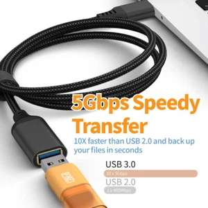 USB 3.0 Extension Extender Cable Cord Type A Male to A Female 1.6-16FT 5Gbps - Picture 1 of 21