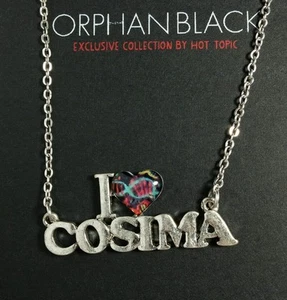 ORPHAN BLACK I LOVE HEART COSIMA NIEHAUS DNA HELIX TV PENDANTS CHARM NECKLACE - Picture 1 of 4