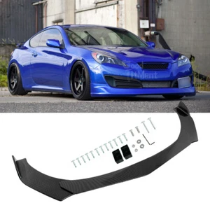 For Hyundai Genesis Coupe 2010-16 Carbon Fiber Front Bumper Lip Spoiler Splitter - Picture 1 of 15