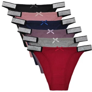Pack Of Women Ladies Sexy Cotton Bikini Briefs Knickers Underwear Lingerie Pants - Picture 1 of 11