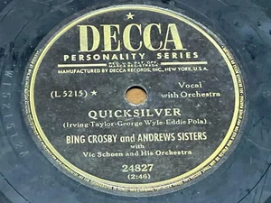 Bing Crosby 78rpm Record on DECCA Quicksilver and Guy Lombardo Enjoy Yourself - Picture 1 of 4