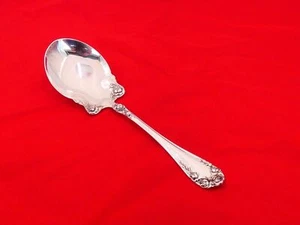 Antique Wallace Sterling Silver Rose Pattern Large Berry / Casserole Spoon EE-3 - Picture 1 of 4