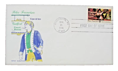 US SC 1562 FDC PETER FRANCISCO 1975 - Image 1 of 2
