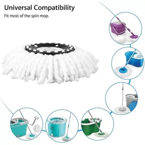 Round Spin Mop Head Replacements - Fit Most Mops Australia Rotate 360' x 1 Piece - Picture 1 of 3