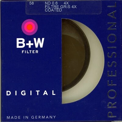B+W 58mm 102E Solid Neutral Density 0.6 Filter (2 Stop) 72871 - Image 1 of 3