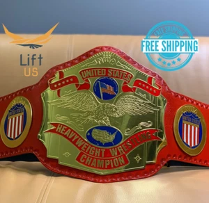 NWA United States Heavyweight Wrestling Championship Replica Title Belt Red - Picture 1 of 7