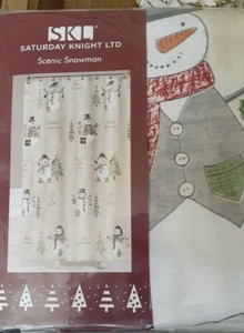 SKL Home Scenic Snowman Shower Curtain 70" x 72" 100% Polyester NEW - Picture 1 of 5