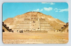 Postcard Mexico San Juan Teotihuacan Pyramid Moon 1960s Unposted Chrome - Picture 1 of 2