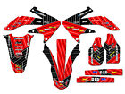 2005-2007 Crf 450 X Race Series Red Senge Graphics Kit Compatible With Honda