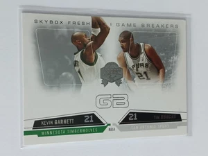 2004-05 Skybox Fresh Ink Kevin Garnett / Tim Duncan Game Breakers #1 GB - Picture 1 of 2