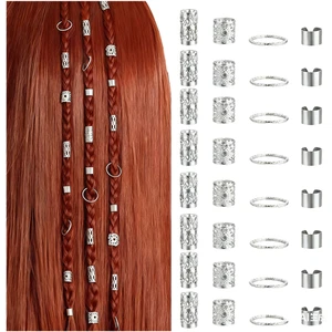 Dreadlock Hair Rings Braiding Hair Rings For Festival Hairstyles Iron Material - Picture 1 of 23