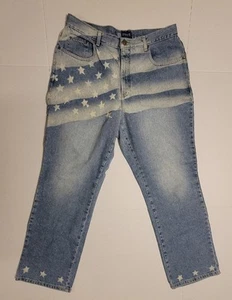 Avenue Blues Jeans Size 16 Womens Stars And Stripes Design - Picture 1 of 10
