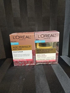 2pc Lot L'oreal Age Perfect Rosy Tone Day Moisturizer 1.7oz Each For Mature Skin - Picture 1 of 6