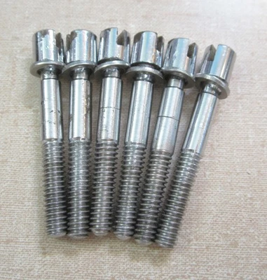 6 Vintage SONOR SLOTTED TENSION RODS, 1/4 x 45mm (2-3/16", 55mm Total Length) - Image 1 of 4