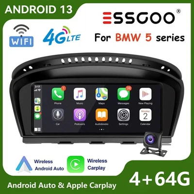 Apple Carplay For BMW 5 series E60/61 NBT Radio CaR Stereo GPS 4+64G BT Sat +AHD - Image 1 of 4