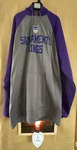 Adidas ClimaWarm Herren Grau Lila L Pullover Fleece Sacramento Kings Hoodie - Bild 1 von 8