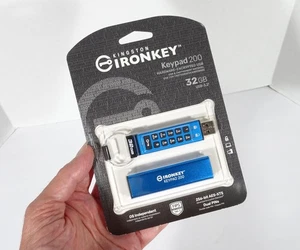 Kingston Ironkey Keypad 200 32GB Encrypted USB Flash Drive- BRAND NEW- FAST SHIP - Picture 1 of 5